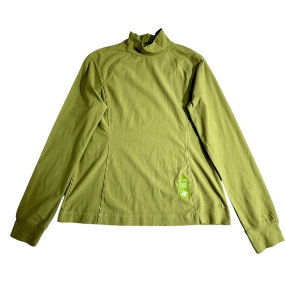Athletic Works Tops - Athletic Works Womens Long Sleeve Mock Neck Top Green Dri-More Technology Size L